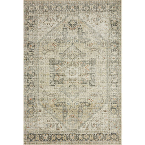 Bloomsbury Market Appolonie Performance Beige/Sage Green Rug & Reviews